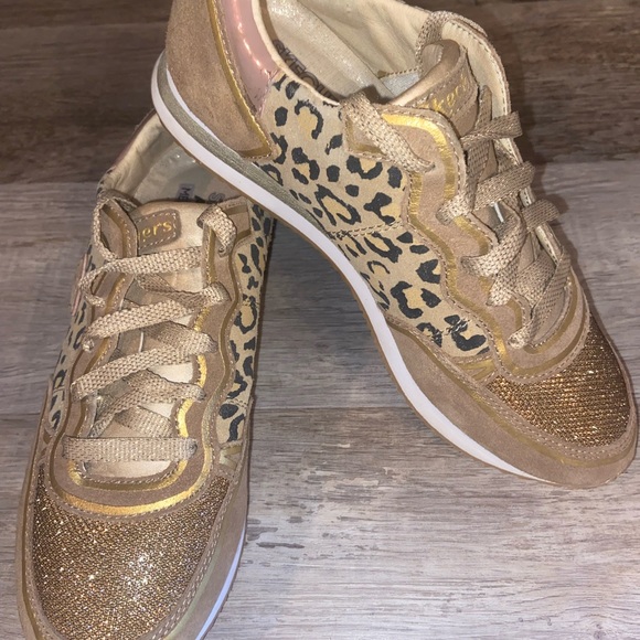 Skechers Womens Leopard Love Glitter , Suede Textiles size 7.5.    (R) - Picture 5 of 14